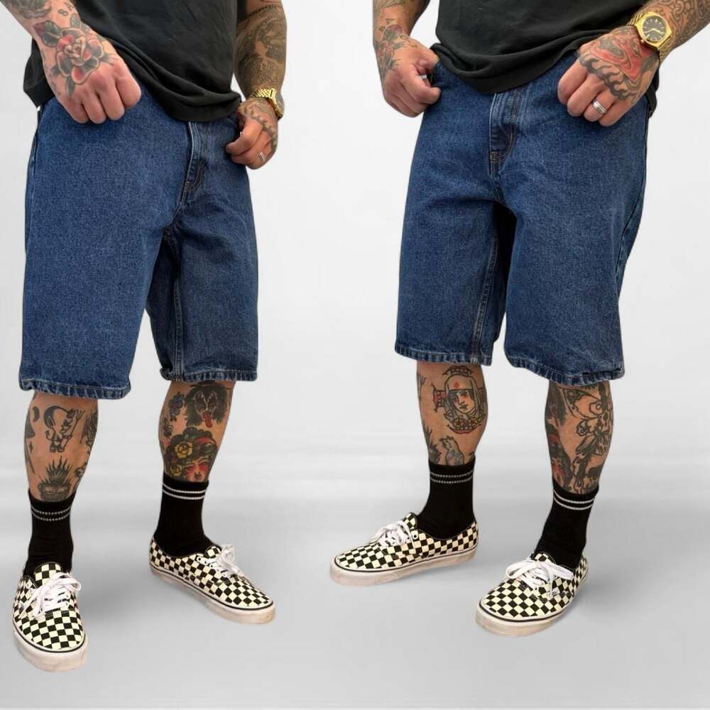 Faded Glory Blue Denim Jorts Size 32